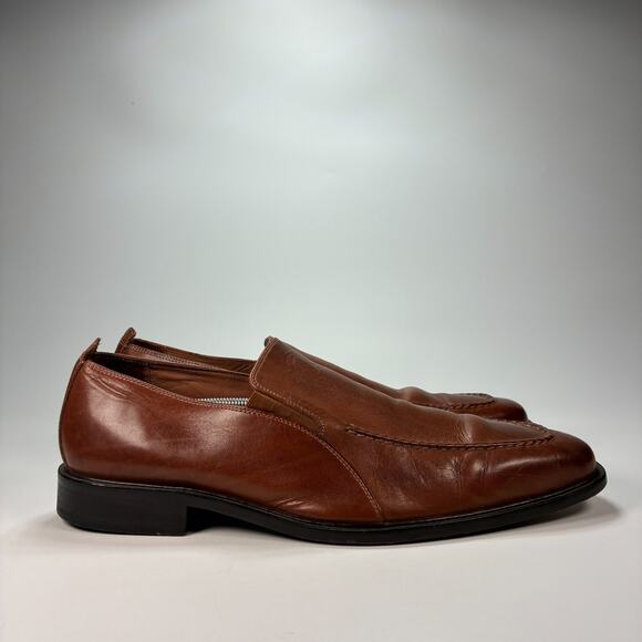 Cole Haan Brown Leather Slip On Loafers Low Top Dress Shoes Men's Size 14M - Picture 1 of 11